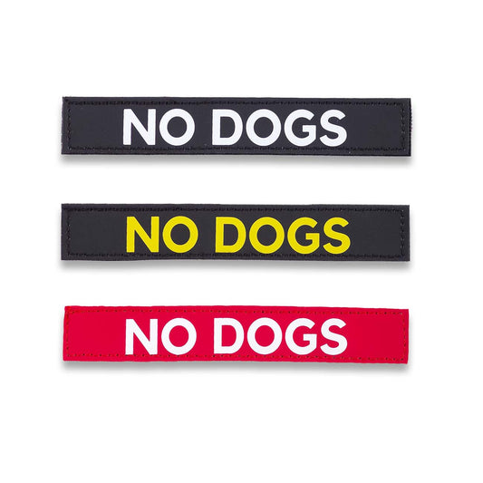"NO DOGS" Text Patch (2 pcs)