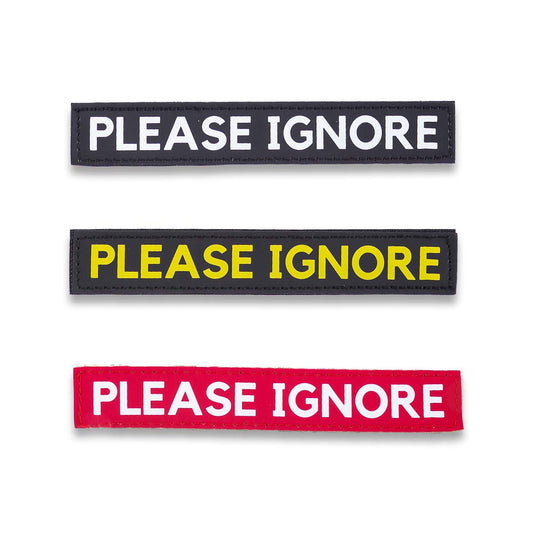 "PLEASE IGNORE" Text Patch (2 pcs)