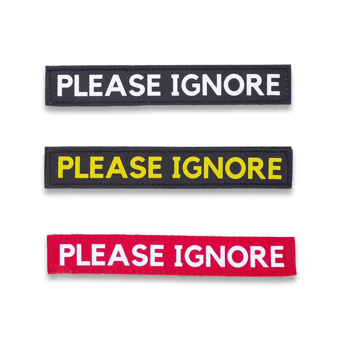 "PLEASE IGNORE" Text Patch (2 pcs)