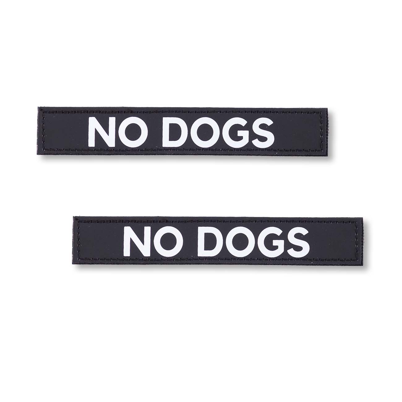 "NO DOGS" Text Patch (2 pcs)