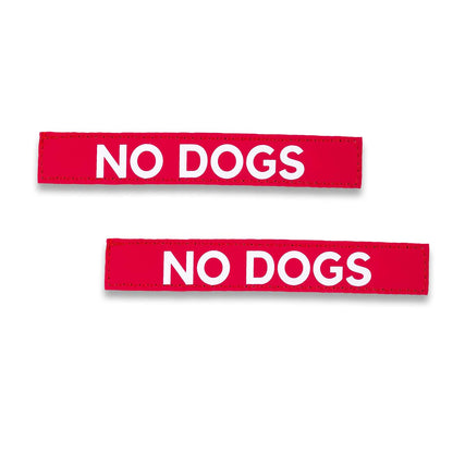 "NO DOGS" Text Patch (2 pcs)