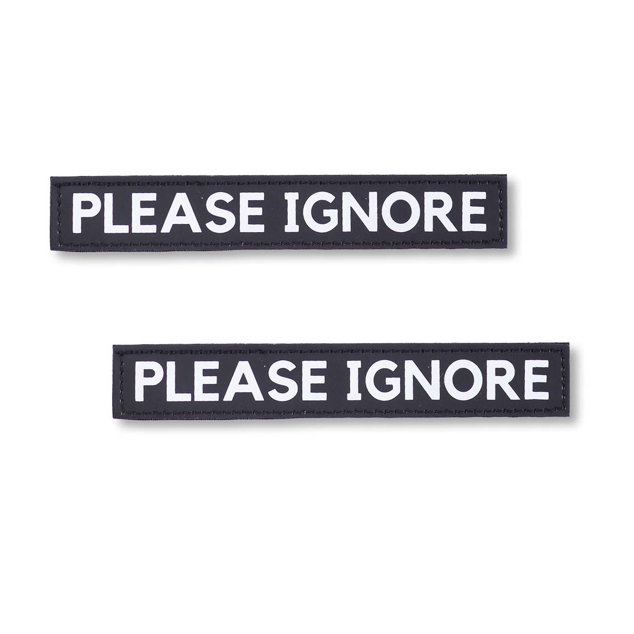 "PLEASE IGNORE" Text Patch (2 pcs)